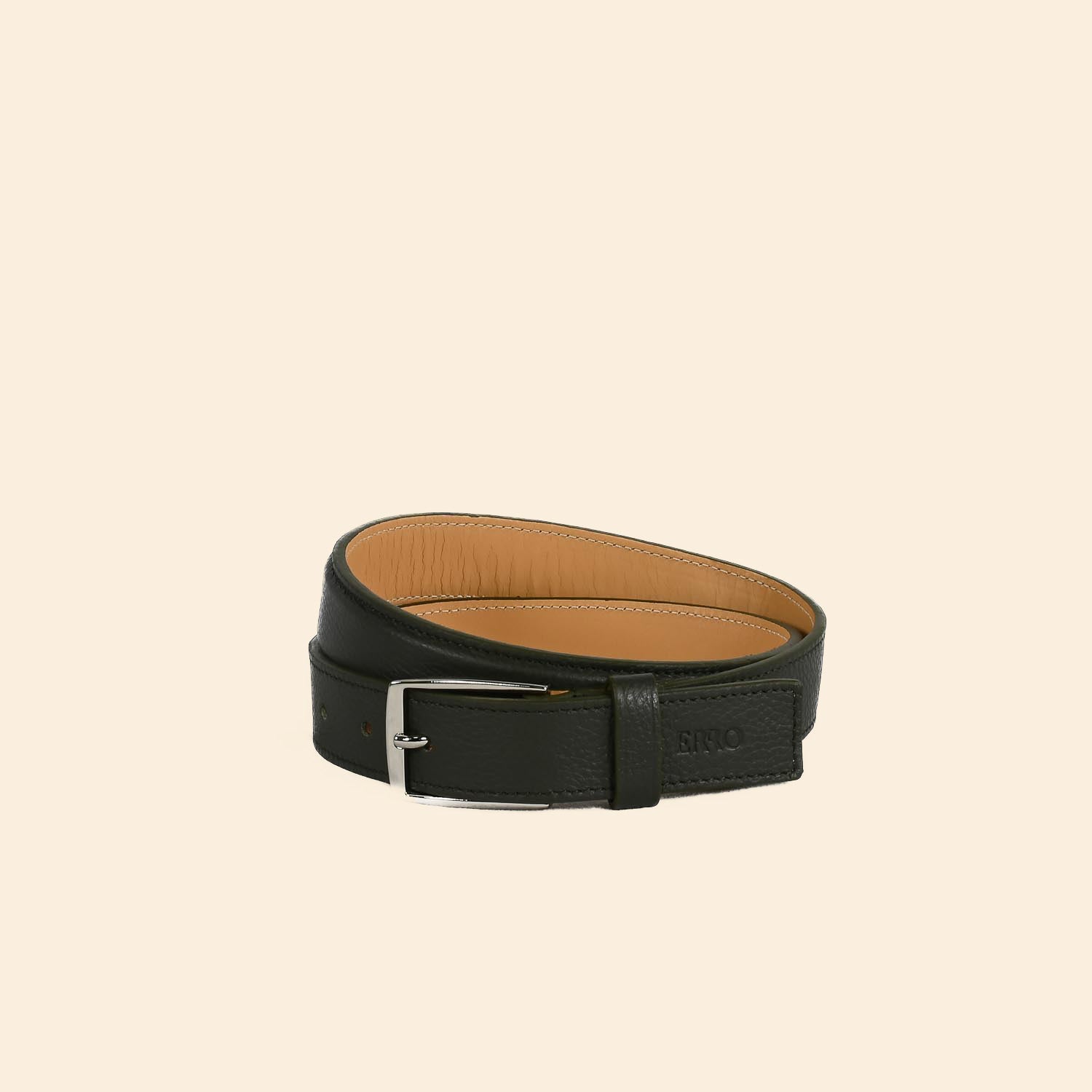 Ceinture ORHY Cèdre en cuir Fabrication française artisanale ERRO