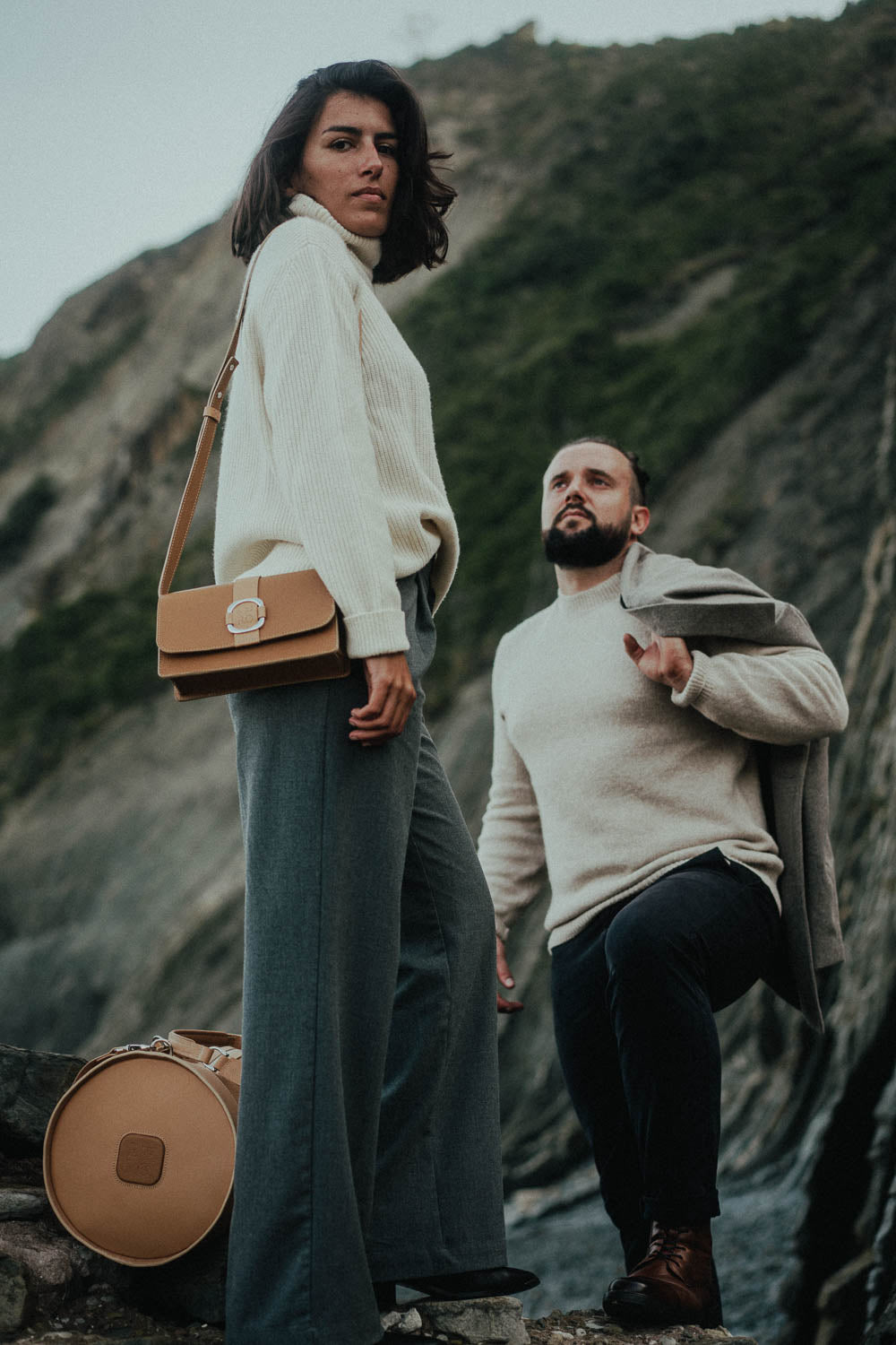 Sac à bandoulière en cuir homme et femme