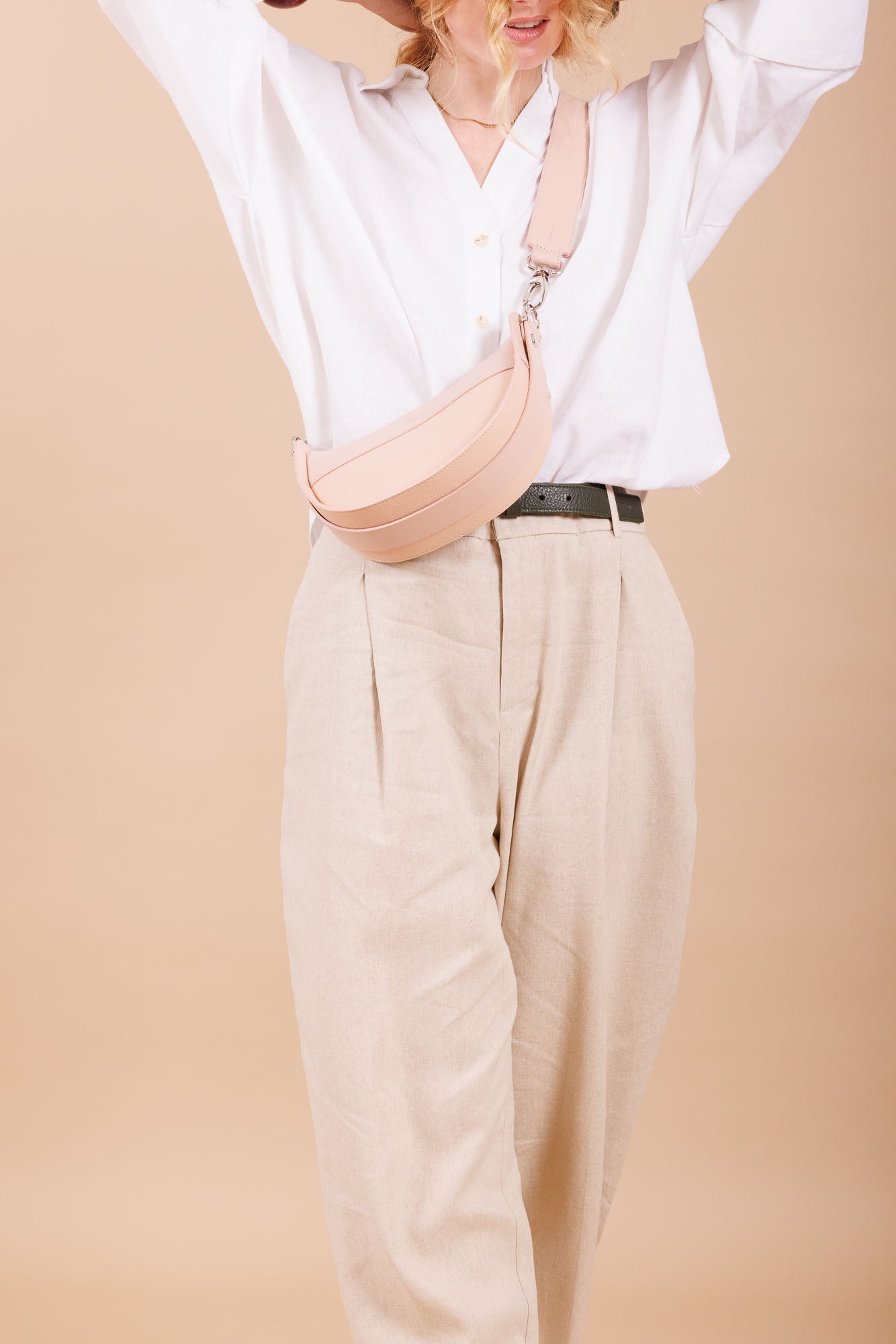 Sac à main en cuir rose femme