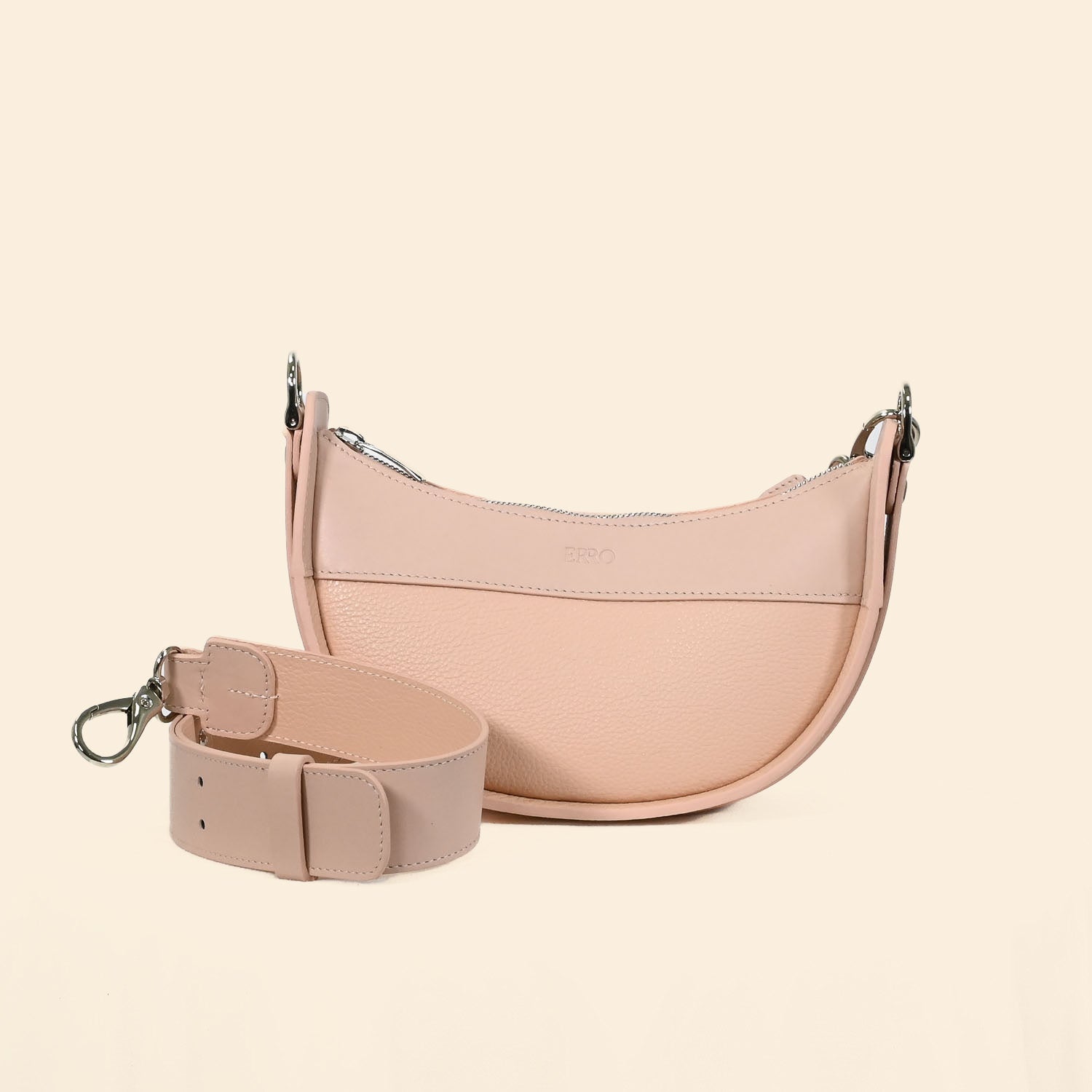 Sac demi lune Ilargia couleur Rose