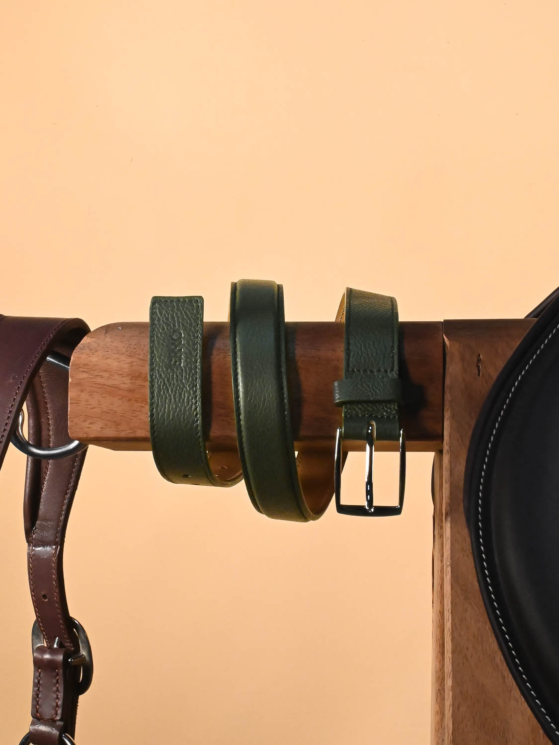 Ceinture en cuir vert