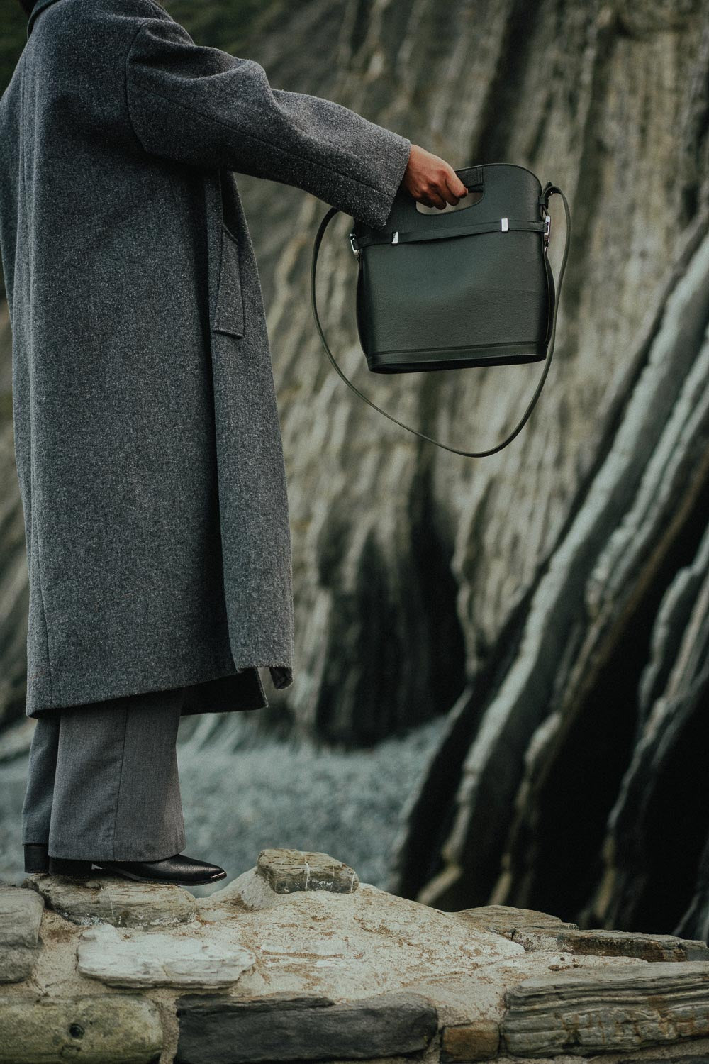 Sac à main en cuir vert