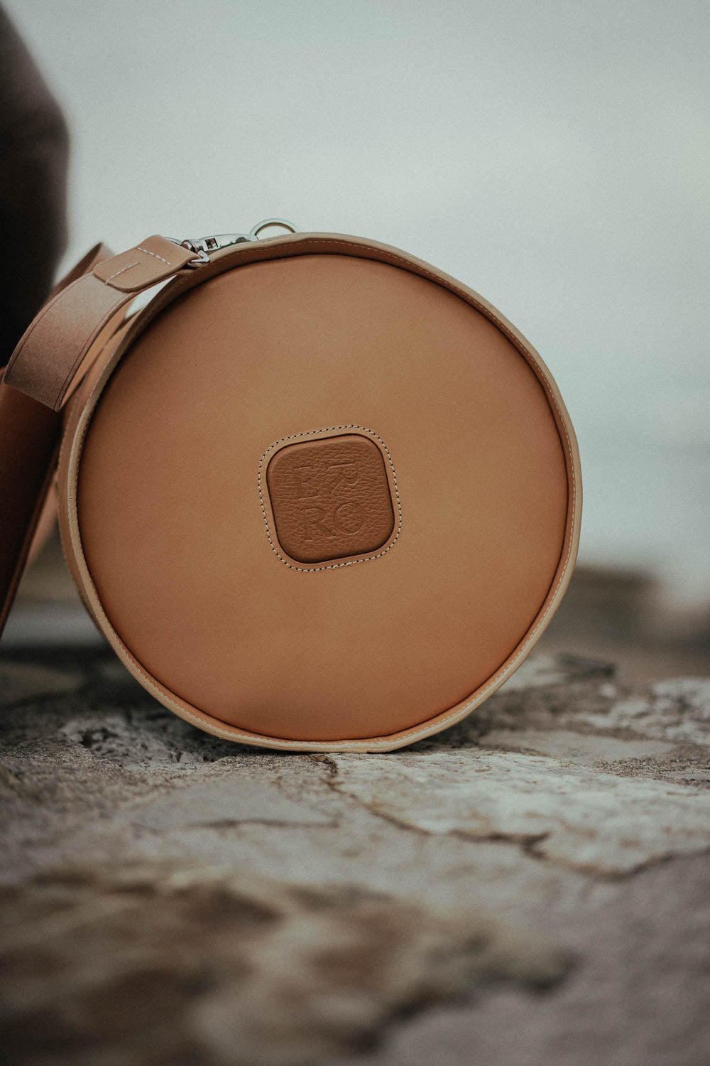 Sac en cuir voyage beige