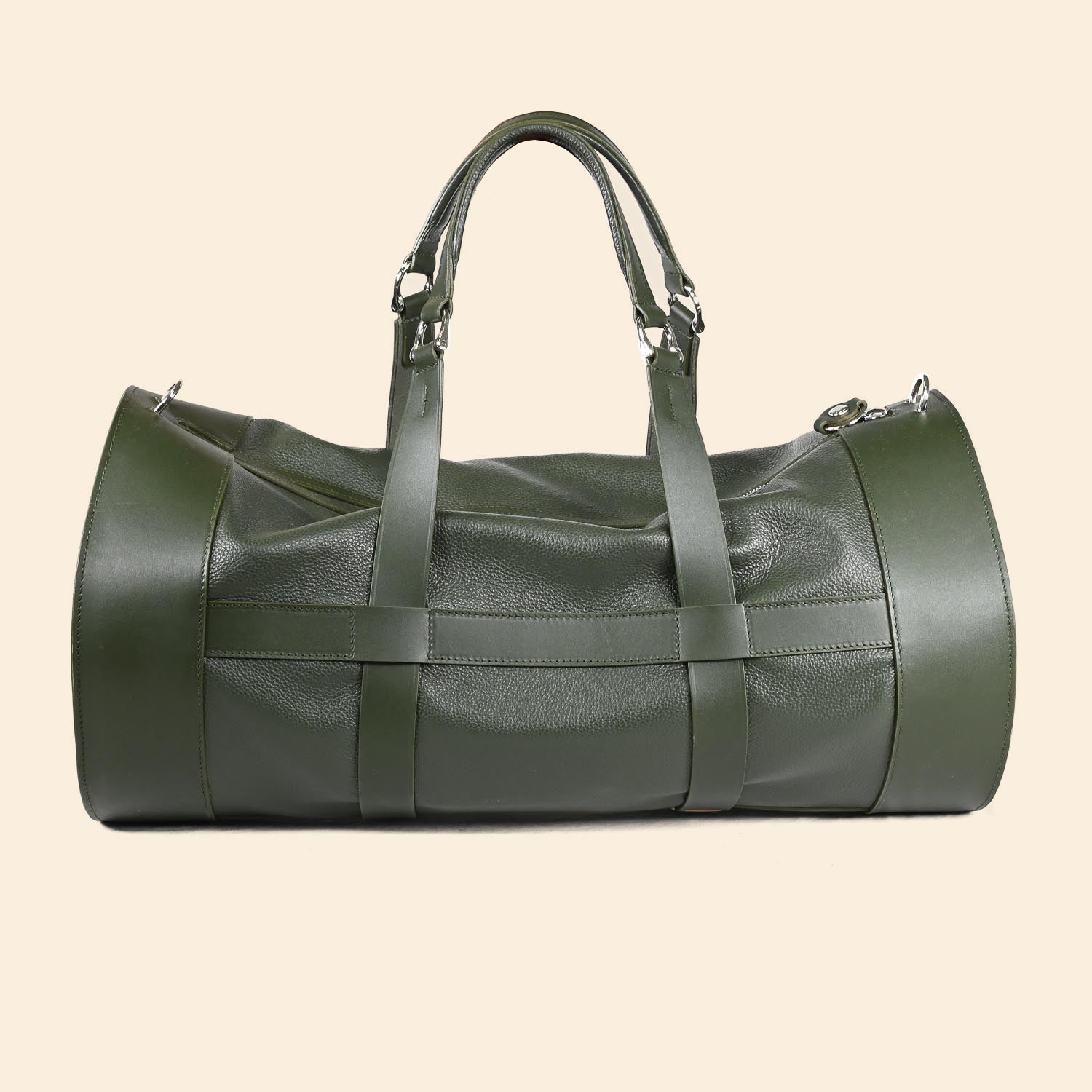 Sac De Voyage Luxe Herring Savoy II - Porte-vêtements En Cuir Et Toile - Marron - Très Peu Utilisé