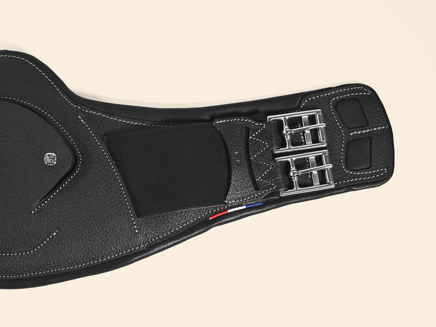 Sangle courte en cuir couleur noir équitation