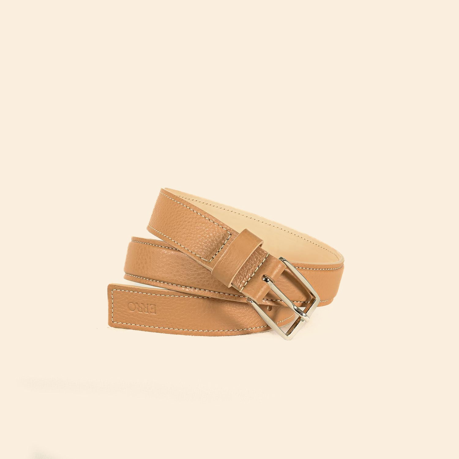 Ceinture Cuir Orhy couleur Sable 