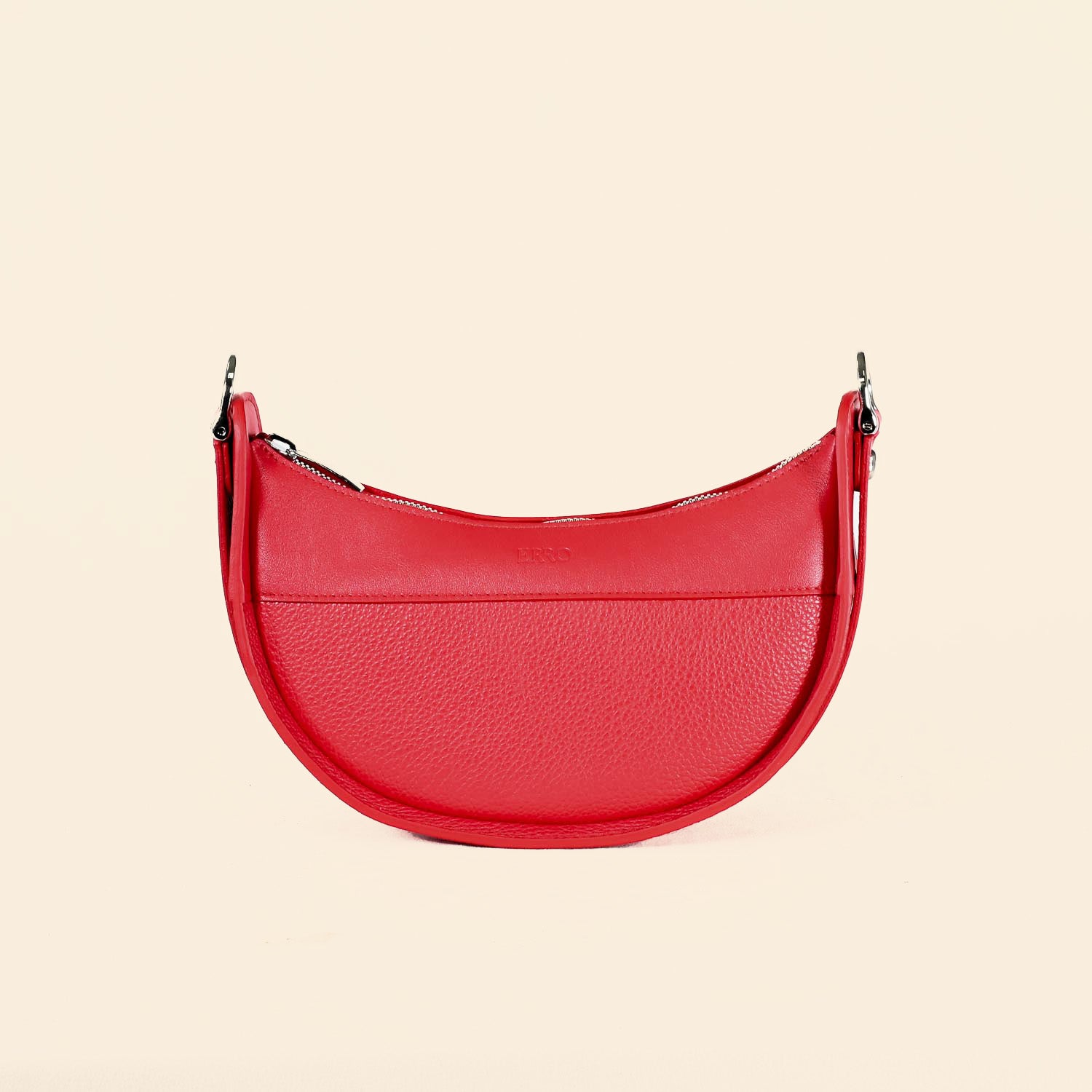Sac demi lune Ilargia couleur Rouge Piment 