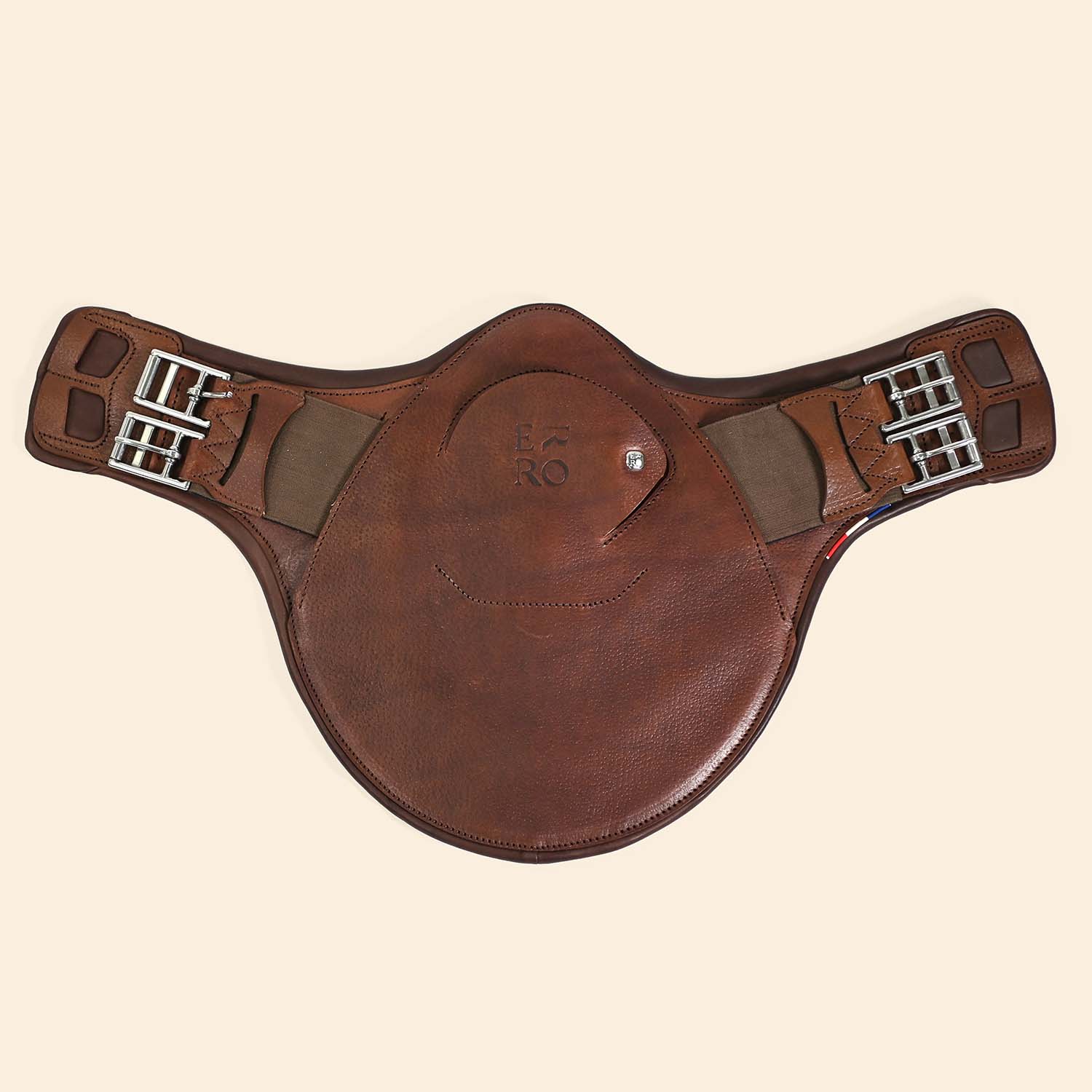 Sangle bavette courte couleur marron équitation 