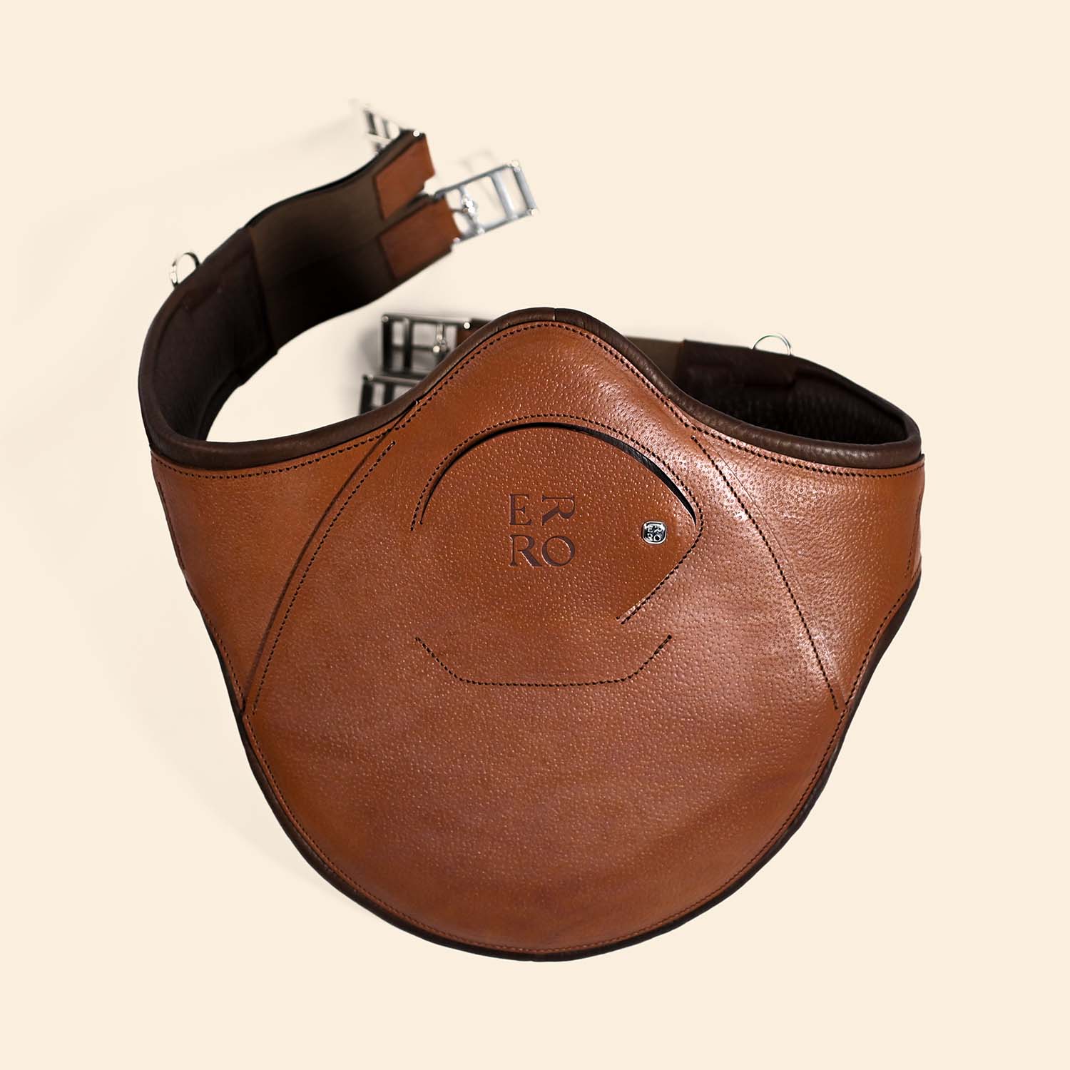 Sangle bavette longue couleur marron équitation 