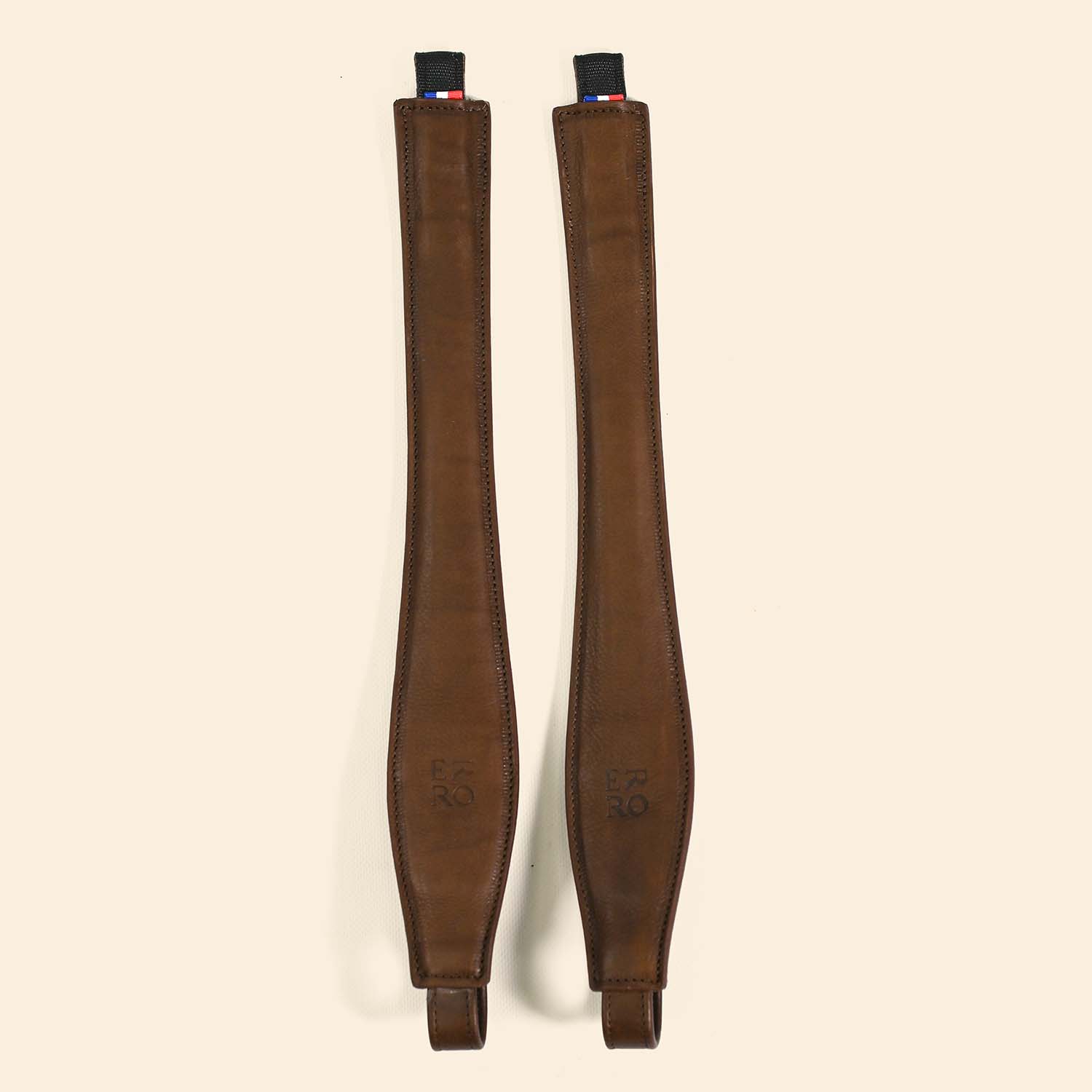 Etrivière mono brin couleur marron équitation 