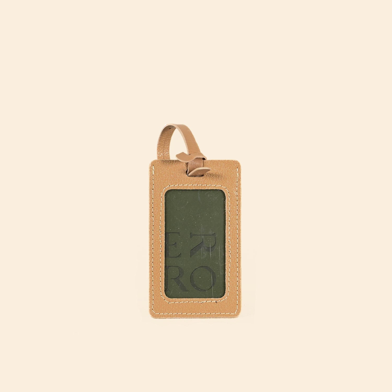 Etiquette bagage Bidaia couleur Sable