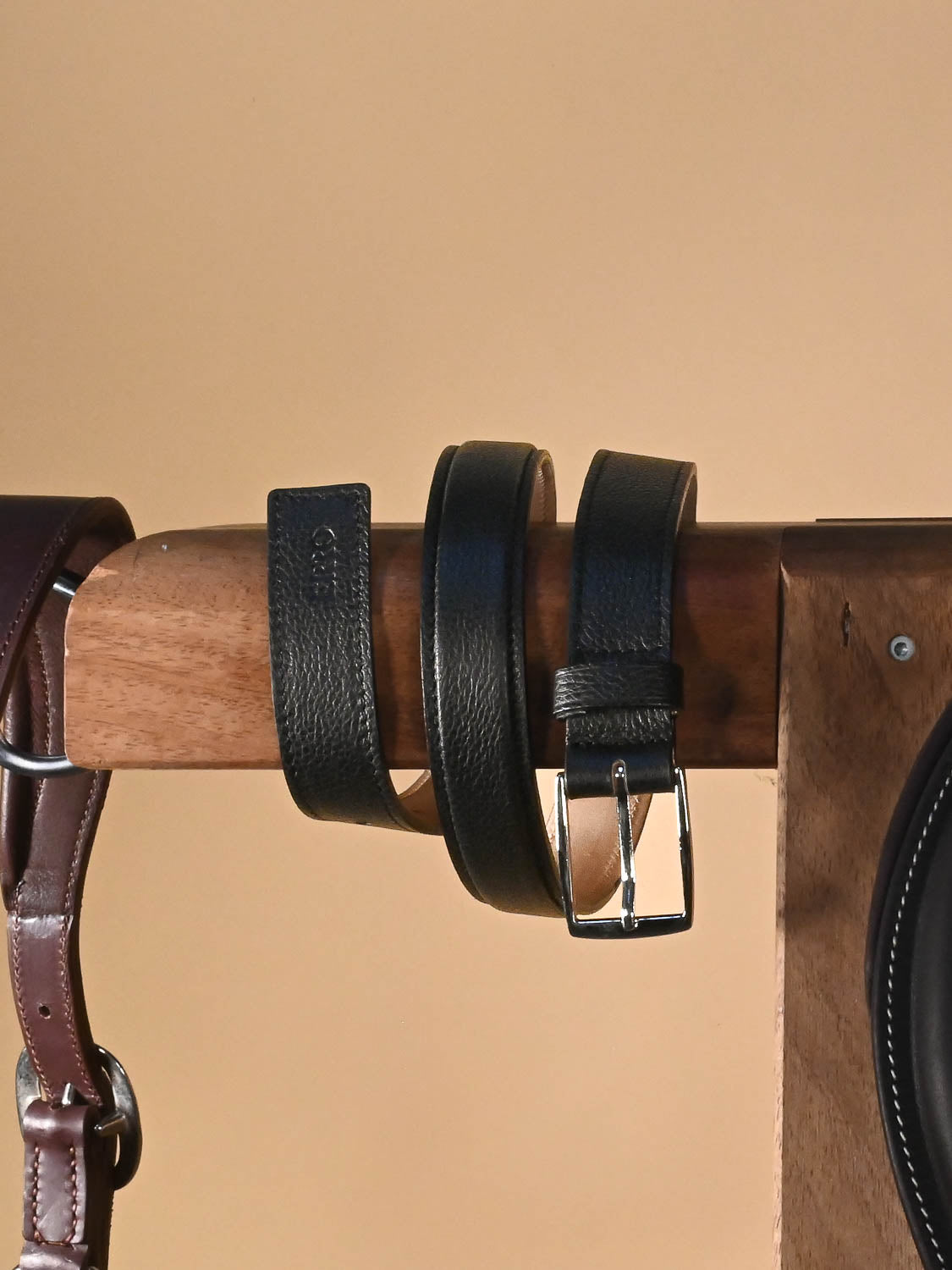 Ceinture en cuir noir 