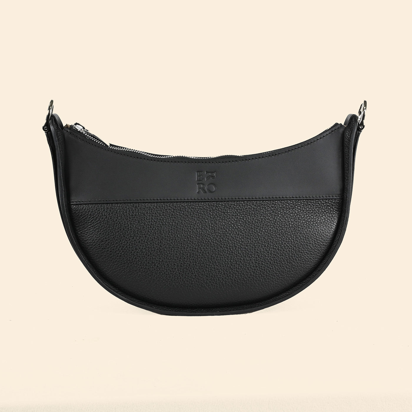 Sac demi-lune Ilargia couleur Noir Charbon