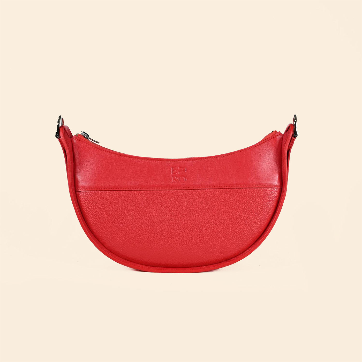 Sac demi-lune Ilargia couleur Rouge Piment 