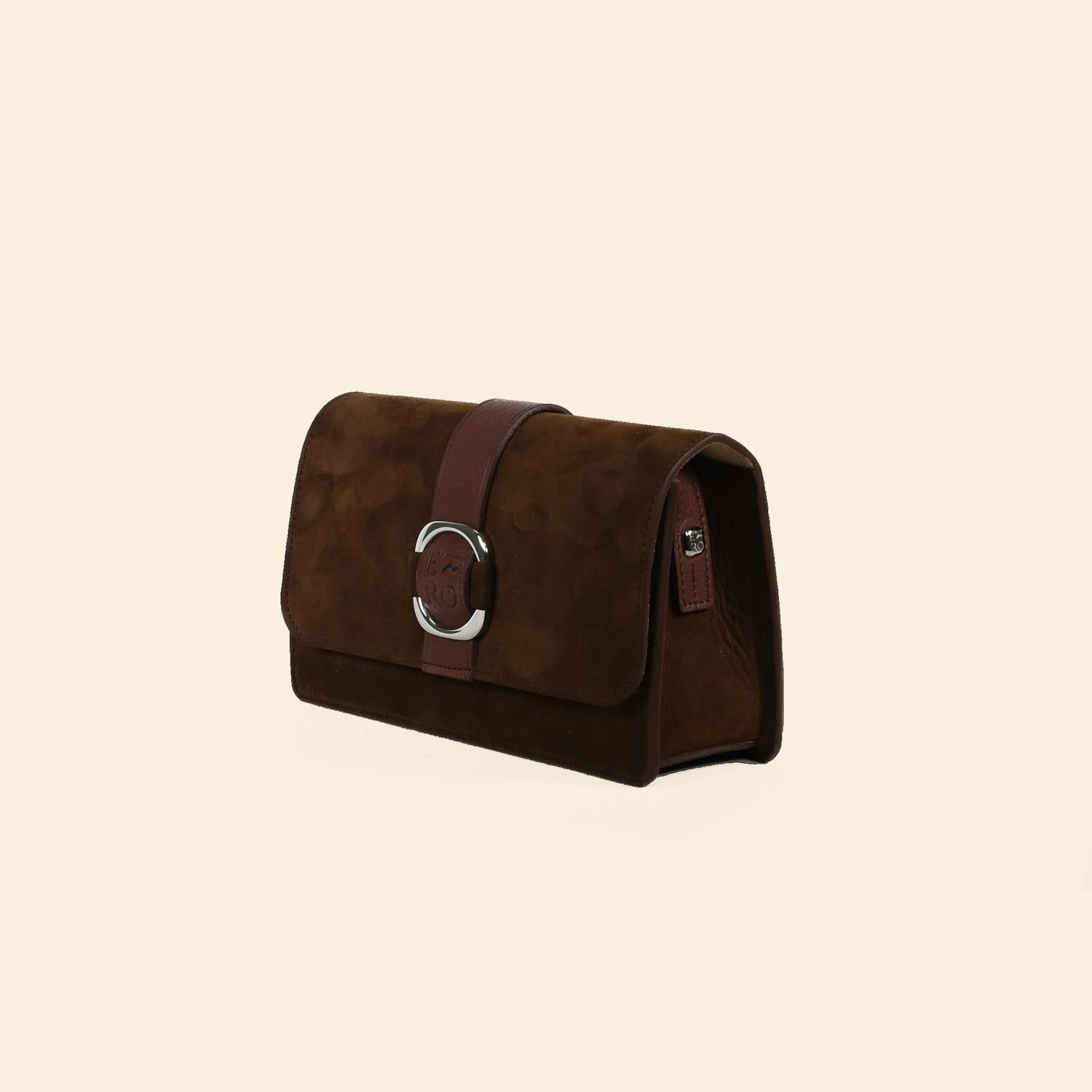 Sac à bandoulière Mokoa couleur Cacao Velours 