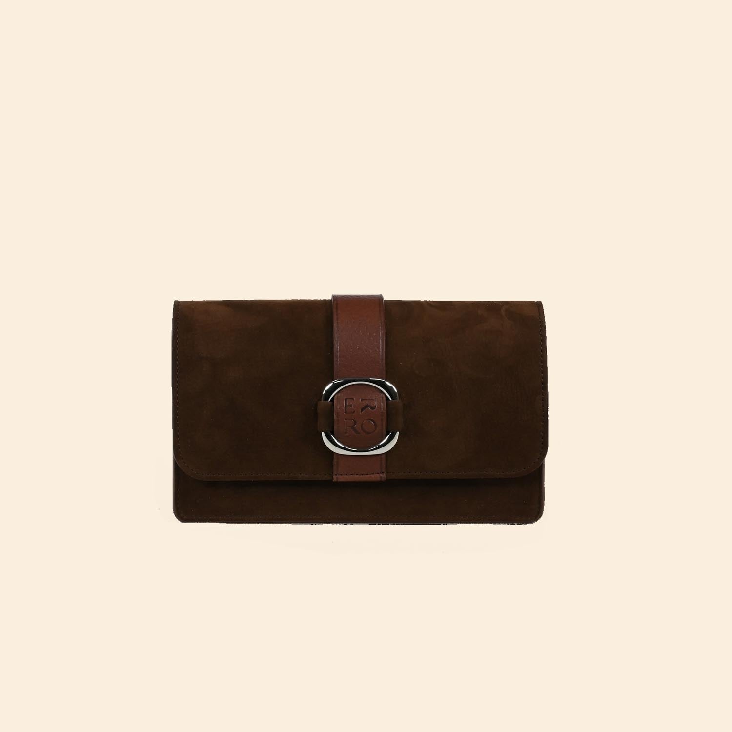 Sac à bandoulière Mokoa couleur Cacao Velours 