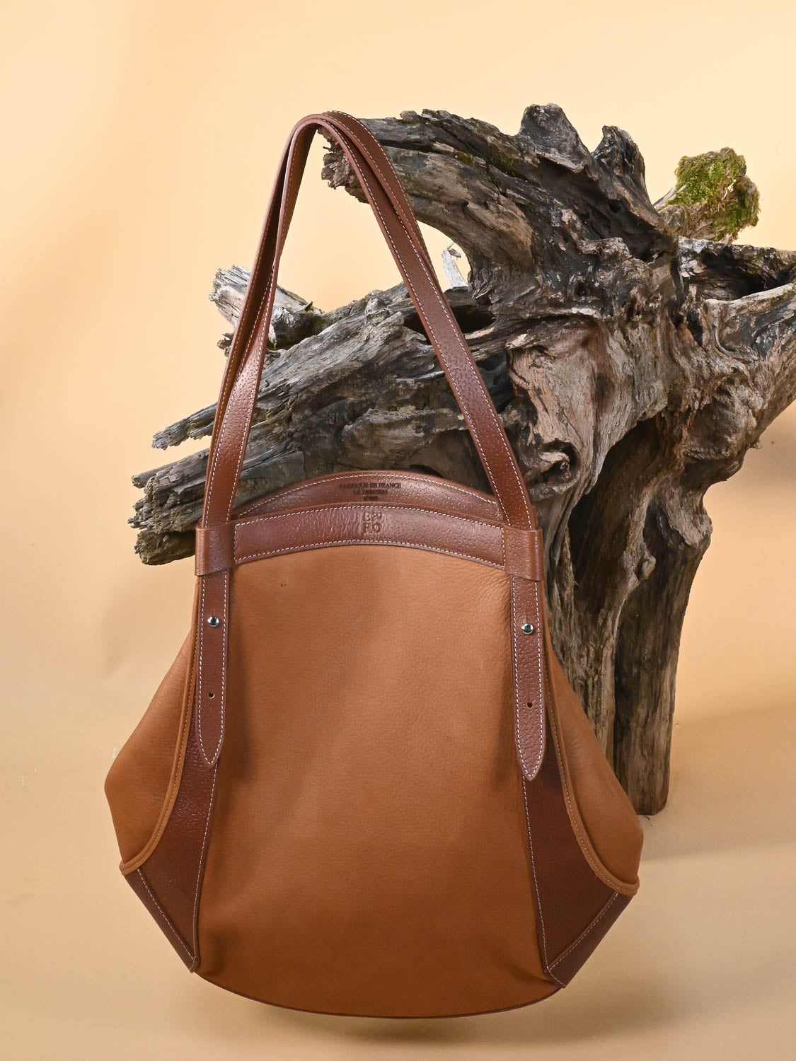 Sac à main en cuir marron 