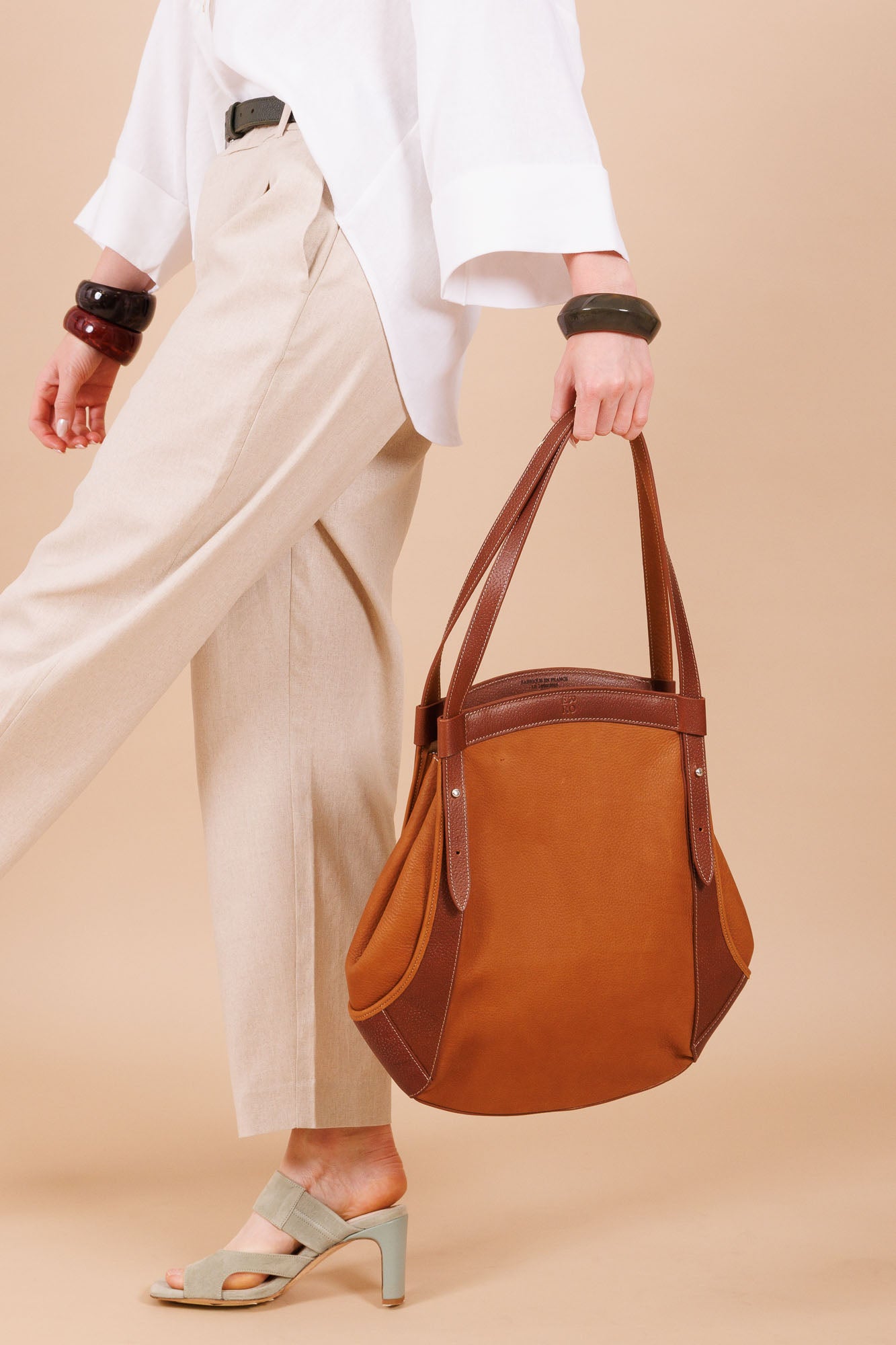 sac à main en cuir marron femme