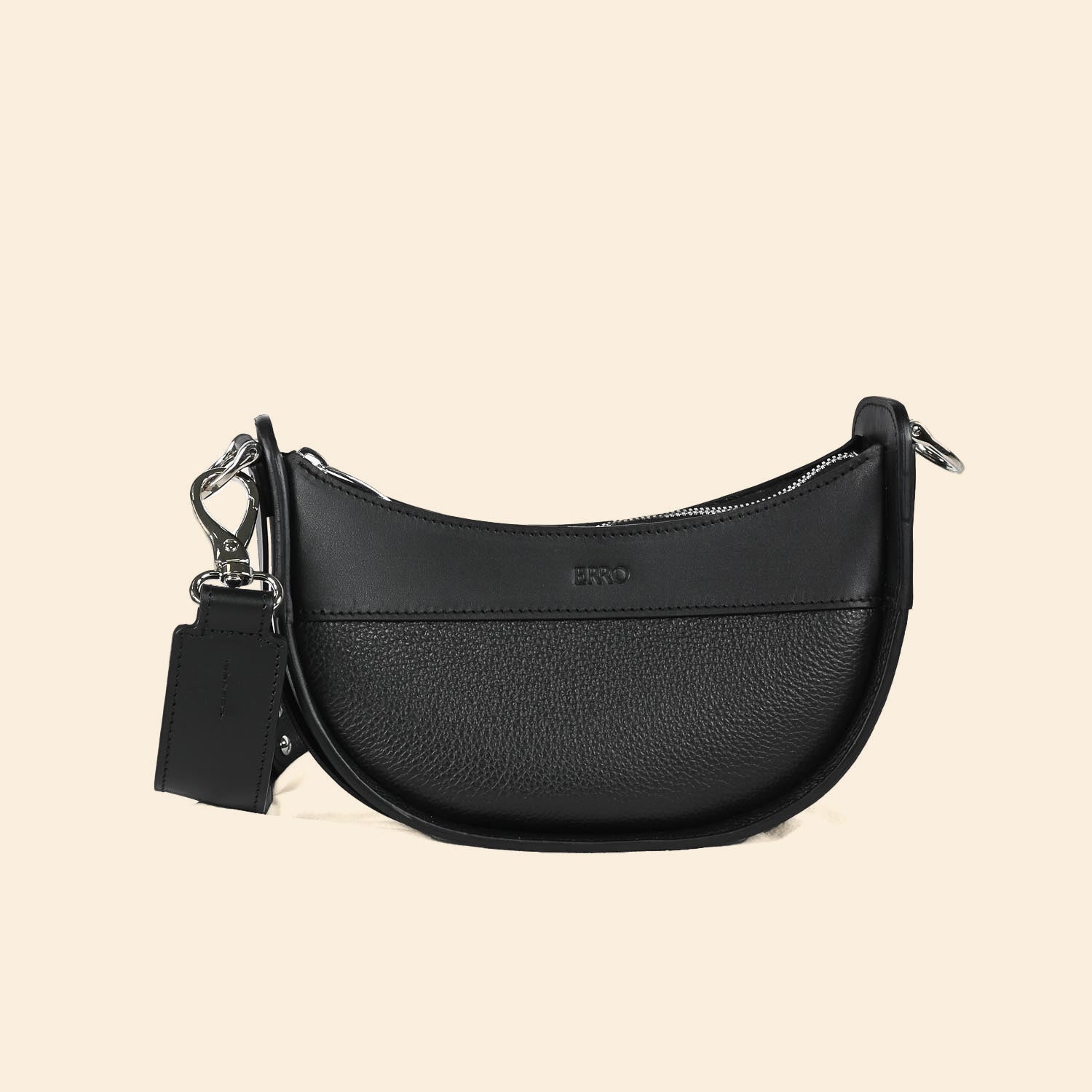 Sac demi lune Ilargia couleur Noir Charbon 