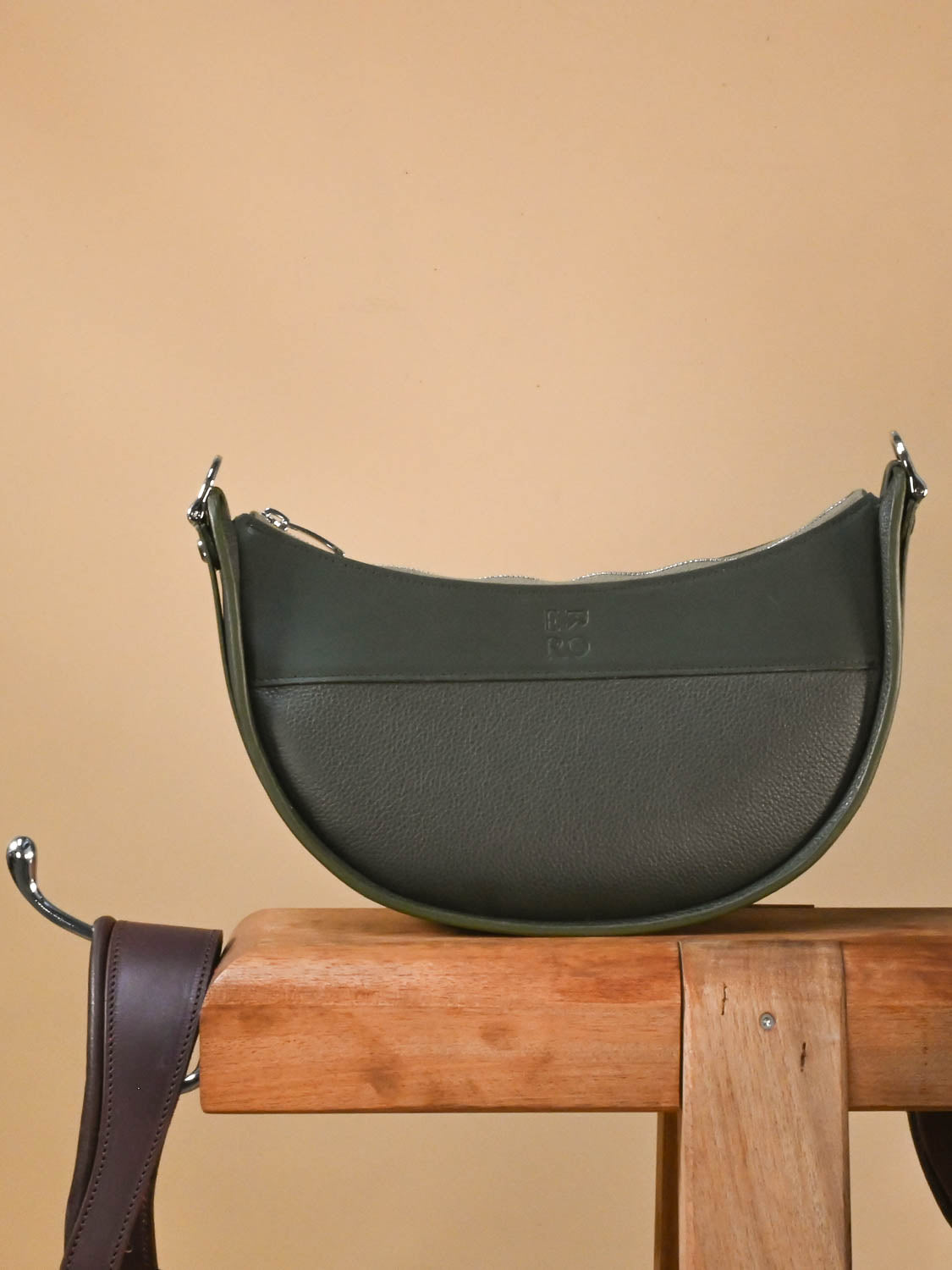 Sac à main en cuir vert