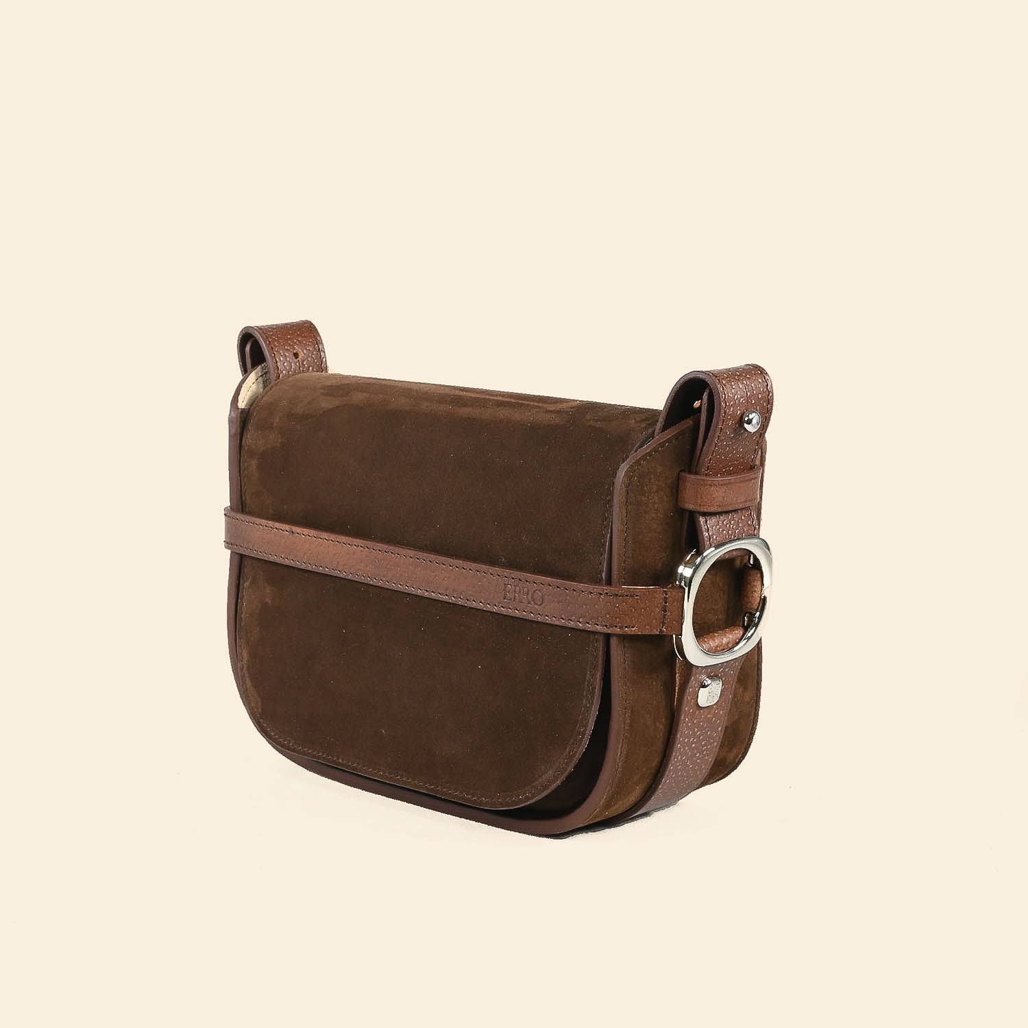 Sac à bandoulière Sara couleur Cacao Velours 